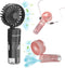 Portable Handheld Misting Fan?Rechargeable Battery Operated Spray Water Mist Fan Foldable?4 Speeds?Small Personal Cooling Fans for Outdoor,Travel,...