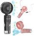 Portable Handheld Misting Fan?Rechargeable Battery Operated Spray Water Mist Fan Foldable?4 Speeds?Small Personal Cooling Fans for Outdoor,Travel,...