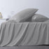 CozyLux King Pillowcase Set of 2 Luxury 1800 Series Double Brushed Microfiber Bed Pillow Cases Embroidered 2 Pack 20x40 inches, Light Grey/Gray Pi...
