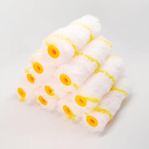 10 Packs Paint Roller Refill Covers, 4 Inch 1/2 Inch Nap Woven Micro-Fiber Paint Roller, Small Roller Brushes Replacement Set Home Paint Tool Kit ...