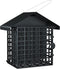 Suet Feeder, Vivace Suet Feeder with 2 Suet Cages, Metal Roof Covered Suet Bird Feeder Hanging Wild Bird Feeders Suet Holder Rust Proof Suet Cake ...