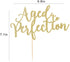 PALASASA Aged to Perfection Cake Topper - Happy Birthday, Wedding, Engagement Party Decorations Supplies (Golden)...