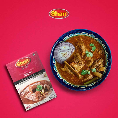 Shan - Nihari Masala Seasoning Mix (60g) - Spice Packets for Slow Cooked Meat Stew...