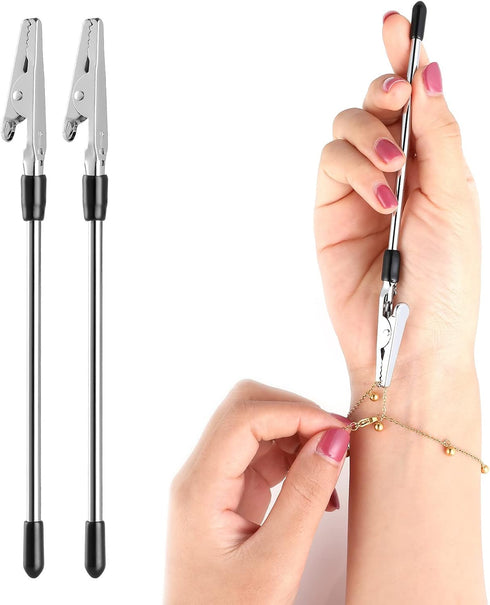 Yolev 2PCS Bracelet Jewelry Helper Tool Bracelet Clamp Jewelry Making Fastener for Fastening and Hooking Watch Bracelet Necklace...