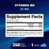 Vitamatic Vitamin B6 (Pyridoxine HCI), 25 mg 250 Vegetarian Tablets - Promotes Energy Production, boosts Metabolism and Immune Health Support...