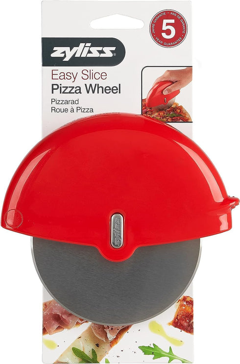 Zyliss Pizza Wheel - Handheld Pizza Cutter with Removable Blade - Plastic Pizza Cutter with Stainless Steel Blade - Kitchen Tool and Gadget for Ri...