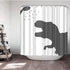 Animal Dinosaur Fabric Shower Curtain Dinosaur Silhouette Waterproof Polyester Fabric Bathroom Set with Hooks Animal Home Decor 72x72IN...