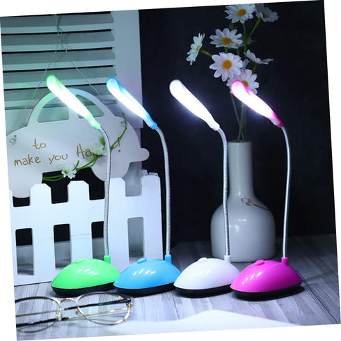 Foldable Table Lamp, White, Plastic, Battery Powered, LED, Desk Lamp for Reading...