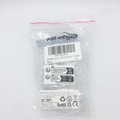 HiLetgo 2pcs LED Test Box Tester 2~150mA Mini Handy for Light-Emitting Diode Lamp Bulb Battery Tester Handy Device LED Tester...