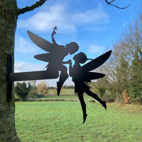 Metal Fairy Fairy Yard Art Garden Yard Art Metal Yard Silhouette Silhouette Fairies Null Lawn Ornament Hanging Wall Sculpture Home Decorations(18,...