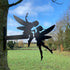 Metal Fairy Fairy Yard Art Garden Yard Art Metal Yard Silhouette Silhouette Fairies Null Lawn Ornament Hanging Wall Sculpture Home Decorations(18,...