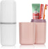 Travel Toothbrush Case,2pcs Travel Toothbrush Cup Holder Toothpaste Storage Containers, Portable Toothbrush Case for Travel Camping Business Schoo...