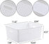 Obstnny Plastic Storage Baskets for Organizing, White Plastic Basket Bins, Set of 4...