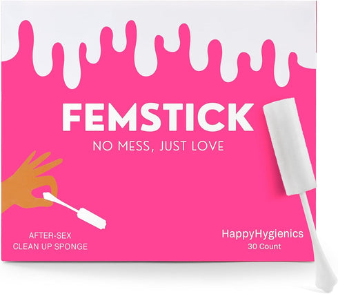 Femstick Absorbing Sponge for Women Care – 30Pcs Post Intimacy Cleanup Sponges – Leakproof Ultra-Absorbent Absorbing Sticks – Soft and Comfortable...