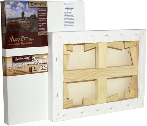 Masterpiece Artist Canvas 43028 Monet PRO 1-1/2" Deep, 11" x 14", Cotton 10.5oz - 3X - Monterey Most Popular...