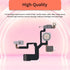 Flash Light Flex Cable Replacement for iPhone 12 Pro Max Repair Flashlight Part Fix Silent Switch with Pre-Installed Metal Bracket Holder 12Promax...