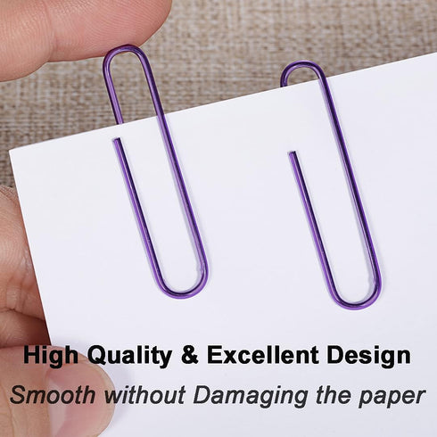 Paper Clips, 100PCS 2" Paper Clips Large?50MM), Durable & Rust Resistant Coated Paper Clips, Large Paper Clips Great for Office, School and Person...