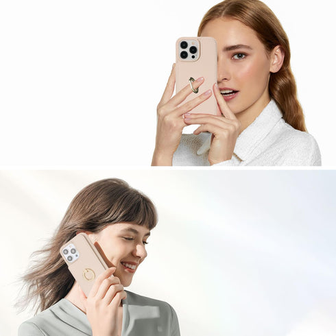 for iPhone 13 Pro Max/iPhone 12 Pro Max Case with Card Holder for Women,Crossbody Strap Lanyard,Credit Card Holder,Ring Stand,Snap Clasp,Wallet Ca...