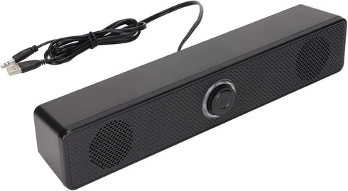 3.5mm Wired External Laptop Speakers Computer Speakers USB Powered Soundbar Volume Control for Desktop PC Laptop Tablet......