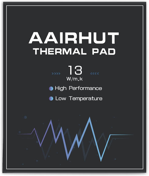 Thermal Pad 13W/mK, 120x120x1mm Silicone Cooling Pad GPU CPU Non Conductive Heat Resistance Extreme Odyssey Cover with Dual Self-Adhesive Films fo...