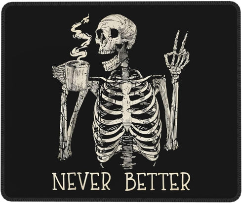 Skull Mouse Pad for Desk, Cute Skeleton Mouse Pads for Wireless Mouse, Funny Waterproof Mousepad for Office Laptop Computer, Non-Slip Rubber Base ...