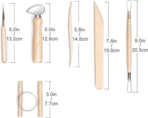 Nozomy Clay Tools,12PCS Pottery Clay Sculpting Tool Set...