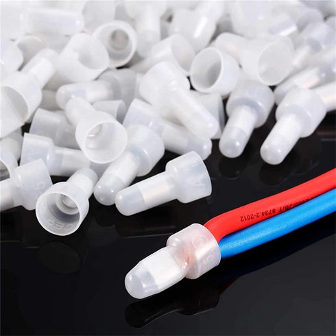 200 Pcs Closed End Crimp Connectors 12-10 AWG Gauge Wire End Caps Protective Nylon Wire Crimps Connectors (CE5)...