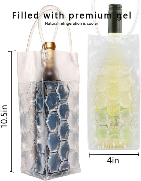 Ice Wine Bag, Wine Chiller, Wine Cooler Refrigerator, Wine Fridge, Wine Bottle Chiller Cooler for Red White Champagne or Sparkling. Gel Cooling Ho...