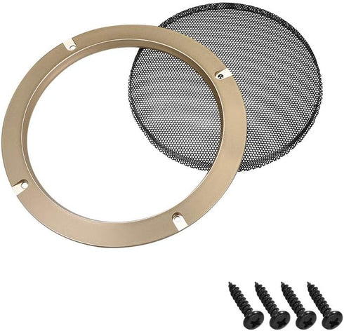 uxcell 2pcs 4" Speaker Grill Mesh Decorative Circle Subwoofer Guard Protector Cover Accessories...