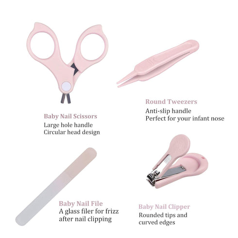 Baby Nail Kit, Baby Manicure Kit and Pedicure with Cute Owl Shape Case. Baby Nail Clipper, Scissor, Nail File & Tweezer for Newborn, Infant & Todd...