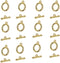 Flat Round Jewelry Clasp Toggle Circle Clasps Tbar Gold Closure Fastener Hook Toggle Connectors Tbar End Clasps for Necklace Bracelet Jewelry Maki...