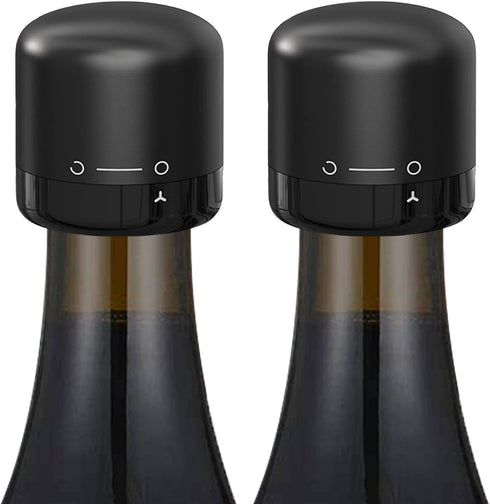 Wine Bottle Stopper With Twist Lock 2Pack,Wine Stopper With Silicone Reusable Wine Sealer, Wine Toppers Stopper Leak Proof And Keeps Wine Fresh Fo...
