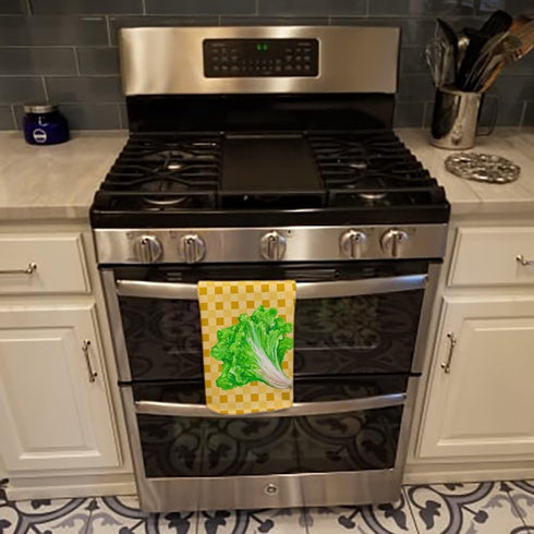 Caroline's Treasures BB7203KTWL Lettuce on Basketweave Kitchen Towel Dish Cloths Guest Hand Towel Decorative Bathroom Towel for Face,Tea, Dishclot...