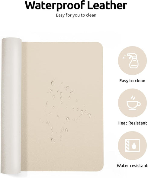YSAGi Leather Desk Pad Protector, Office Desk Mat, Large Mouse Pad, Non-Slip PU Leather Desk Blotter, Laptop Desk Pad, Waterproof Desk Writing Pad...