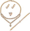 Giffor 4PCS PACK Jewellery 14K Gold Filled Bridesmaid Jewelry Set Necklace And Earrings Set (A)...