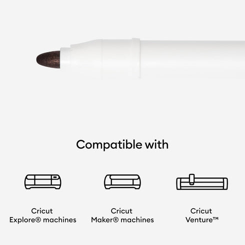 Cricut Permanent Markers 2.5 mm, Black (3 ct) - Compatible Venture, Pack of 1...