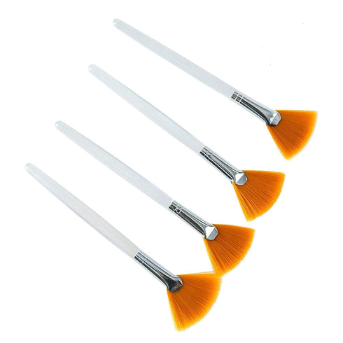 Fciqven 4 Pcs Facial Brushes Fan Mask Brush,Soft Makeup Brushes Cosmetic Tools for Peel Mask Makeup...