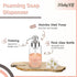 BabyElf Clear Glass Foaming Soap Dispenser with Rust-Proof Stainless Steel Pump, Refillable Liquid Wide Opening Hand Soap Dispenser for Bathroom &...