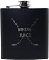 Birdie Juice Flask, Funnel, Shot Glasses, and Gift Box - Golfing Birdie Juice Hip Stainless Steel Metal Matte 6-Ounce Golf Bag Flask (Black)...