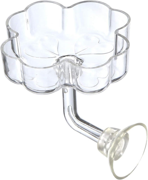 Aquarium Shrimp/Small Fish Feeding Dish Feeder Dish, Acrylic Material, Mini Size (Clover Shaped)...