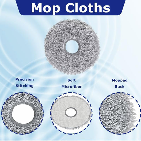 ?11pcs?silica gel Main brush + side brush + filter/dust bag/mop cloth compatible with Dreame x40 / x40 pro/ x40 Ultra/robot vacuum cleaner...