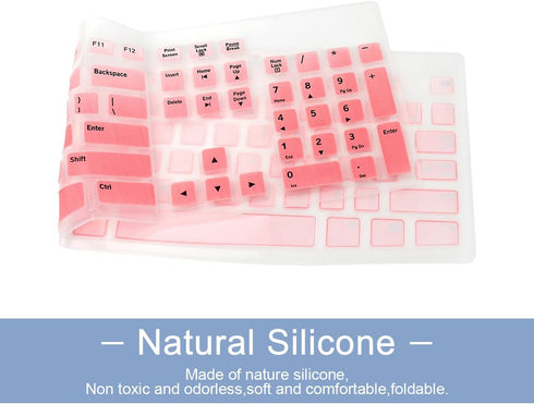 Keyboard Skin for Logitech K120 & MK120 Ergonomic Desktop USB Keyboard - US Layout, Waterproof Anti-Dust?Enhanced Protection and Durability (Pink)...
