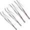 4 Pieces Long Tweezers,Long Handle Stainless Steel Straight and Curved Tweezers Nippers,Precision Craft Tweezers Set with Serrated Tips,Bonsai Too...