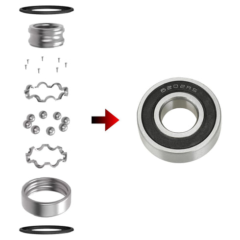 GREHUA Mini Bike Wheel Bearing Front and Rear for Coleman CT200U Trail 200 BT200X CT200U-EX Baja Warrior MB165 Massimo MB200 Predator 212cc 196cc ...
