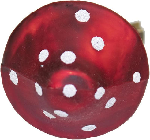 Kurt Adler 2-Piece Glass Clip-On Mushroom Ornament Set, 4-Inch,Christmas...
