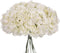 Silk Hydrangea Heads with Stems Artificial Flowers Heads for Home Wedding Decor(Off White 20PCS)...