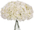 Silk Hydrangea Heads with Stems Artificial Flowers Heads for Home Wedding Decor(Off White 20PCS)...
