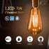 Euri Lighting VST19-3020ea, Dimmable LED ST19 Filament, 5.5W (60W Equal) 500lm, 80CRI, Warm White (2200K), Amber Tint, E26, 120V, Wet Rated, UL En...