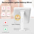 MILEDUO Rechargeable Travel Makeup Mirror with Lights, Foldable Compact Mirror with 1500mAh Battery, 3 Color Light Touch Screen for Travel and Wom...