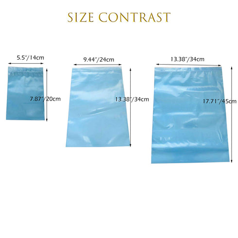 VCI Rust Prevention Anti Tarnish Zip Lock Storage Packaging Bag for Weapon Jewelry,Metal Protection Seal Ziplock Parts Bags, Anti Corrosion, Moist...